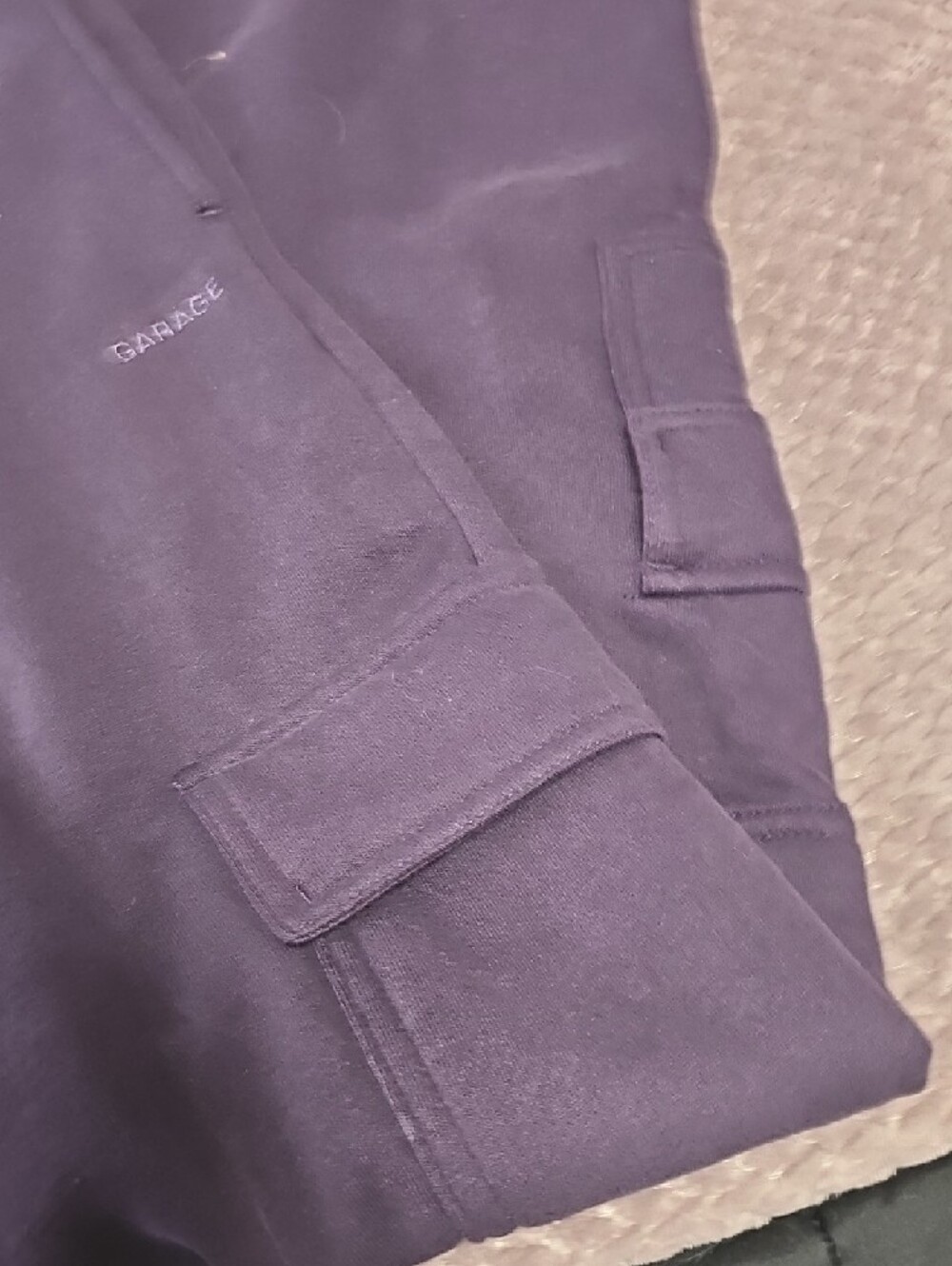Purple 'RUE THE DAY' Crop Tee and Matching Cargo Pant Set - Picture 4 of 8